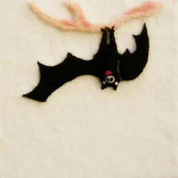 美的コウモリの羊毛フェルトイラスト