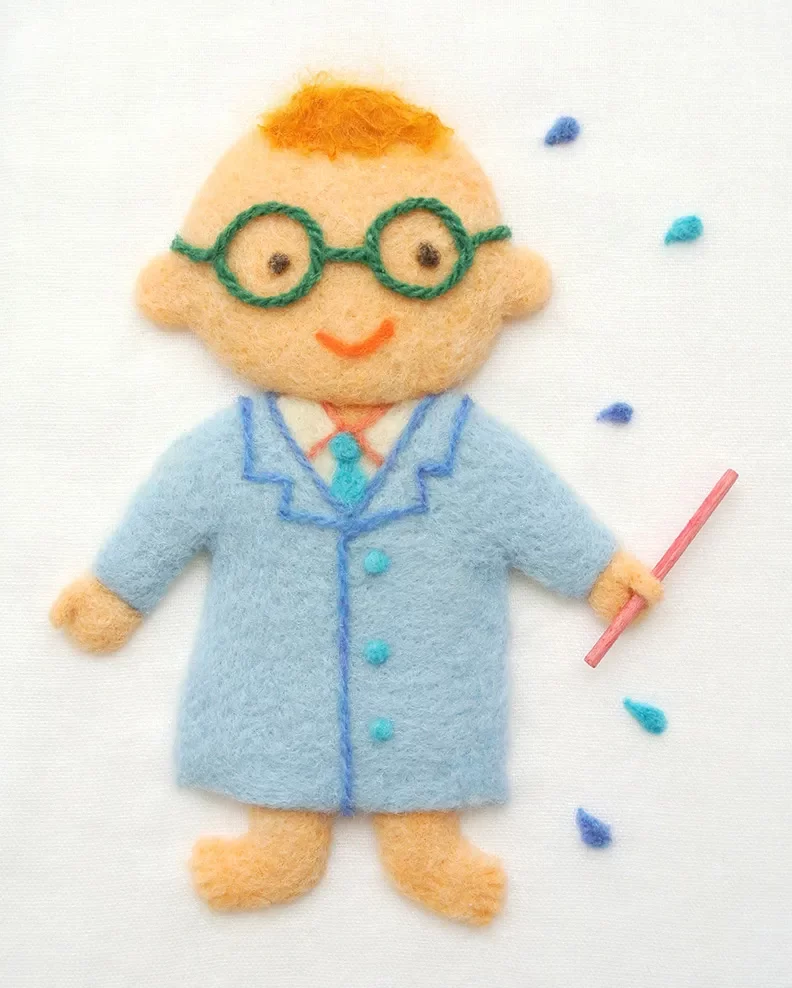 DHC会報誌赤ちゃんのフェルト半立体イラスト