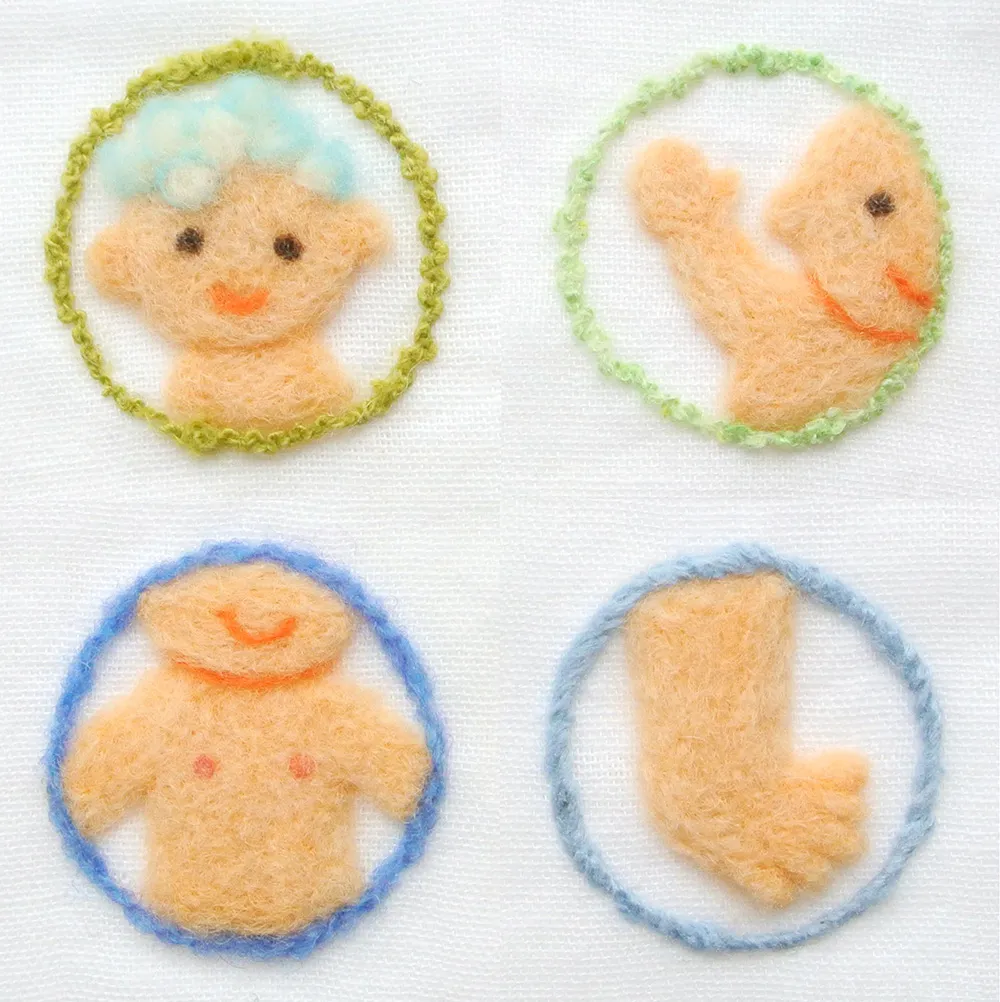 DHC会報誌赤ちゃんのフェルト半立体イラスト