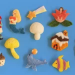 羊毛フェルトの手づくりブローチ