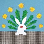 うさぎのフェルトイラスト