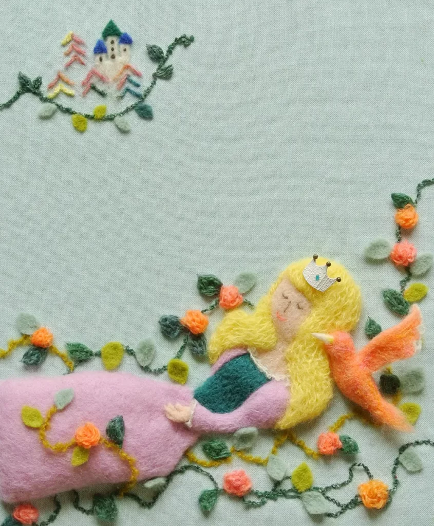 小学館美的眠りの森の姫フェルトイラスト