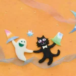 ヤマハおばけのダンス羊毛フェルトイラスト